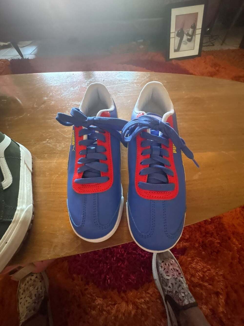 Puma Roma Primary Junior Blue Yellow Red Sneakers